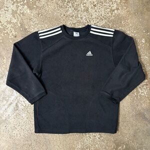 adidas Black Sweatshirt with White Stripes